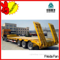 Three Axles Construction Equipment Transport Lowbed Truck Semi Trailer